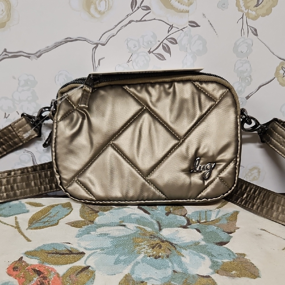 LUG METALLIC WALNUT Quilted Crossbody Bag